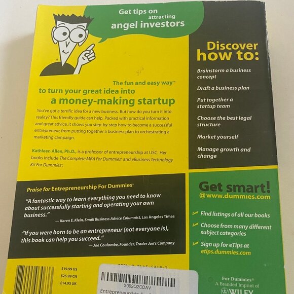 Entrepreneurship For Dummies Book - Picture 2 of 2